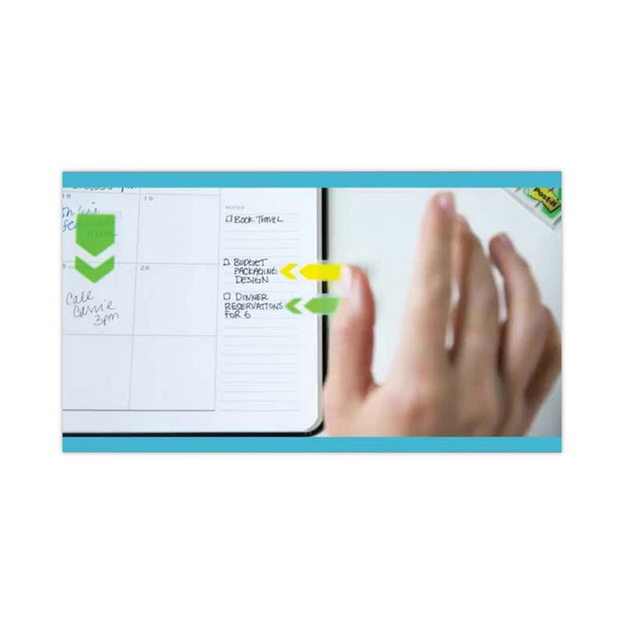 Arrow Message 1" Page Flags, "Sign Here", Yellow, 50 Flags/Dispenser, 2 Dispensers/Pack