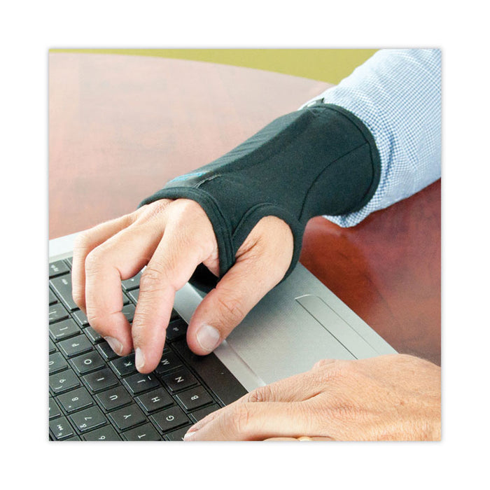 SmartGlove Flexible Wrist Support Splint, Medium, Fits Hands Up to 3.75" Wide, Black