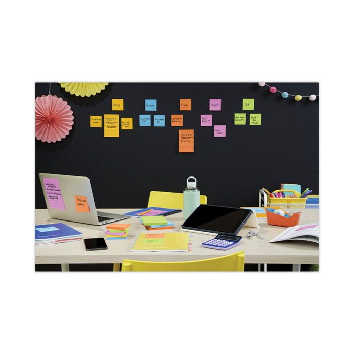 Pads in Energy Boost Collection Colors, Note Ruled, 4" x 4", 90 Sheets/Pad, 6 Pads/Pack