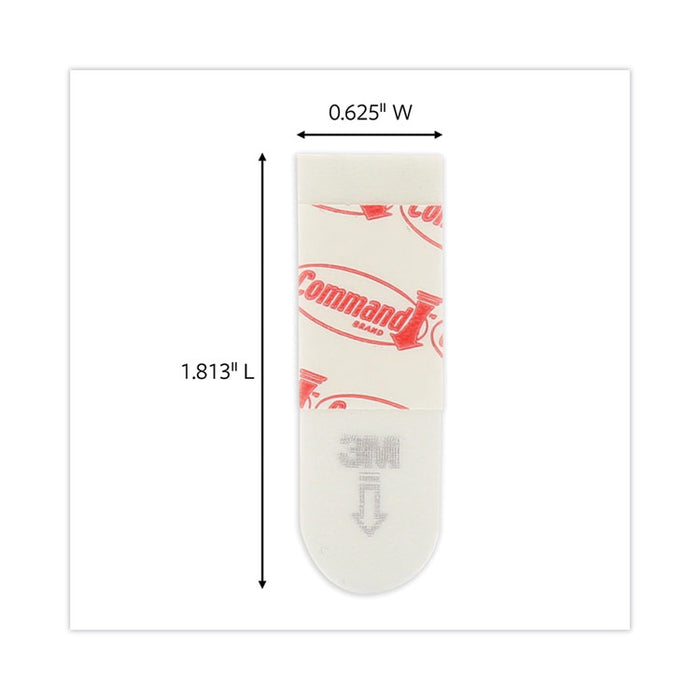 Poster Strip Pairs, Holds Up to 1 lb, 0.63" x 1.75", White, 4 Pairs/Pack, 100 Packs/Carton
