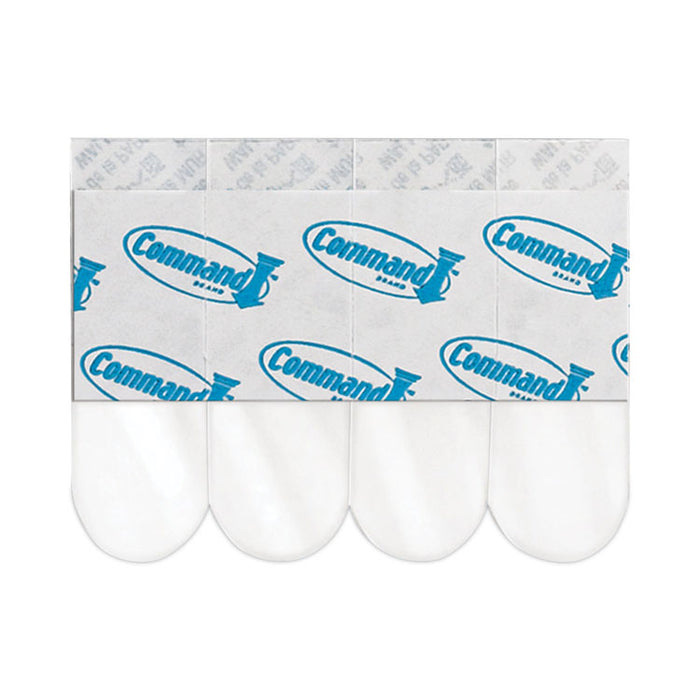General Purpose Designer Hooks, Medium, Plastic, White, 3 lb Capacity, 50 Hooks and 50 Strips/Carton