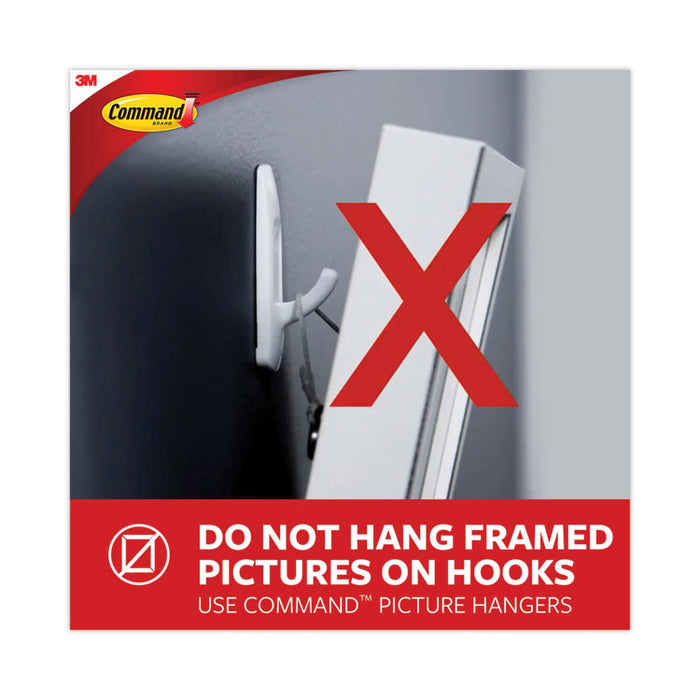 Small Toggle-Wire Hooks, Metal Wire, Silver, Supports 0.5 lb, 9/Pack