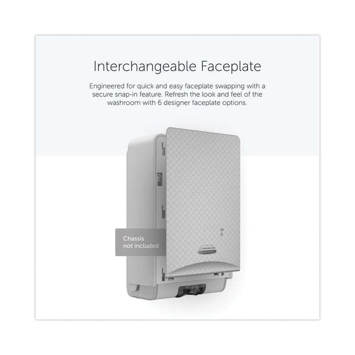 ICON Faceplate for Automatic Soap and Sanitizer Dispenser, 8.25 x 22 x 12.12, Silver Mosaic