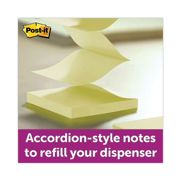Original Canary Yellow Pop-up Refill Value Pack, 3" x 3", Canary Yellow, 100 Sheets/Pad, 24 Pads/Pack