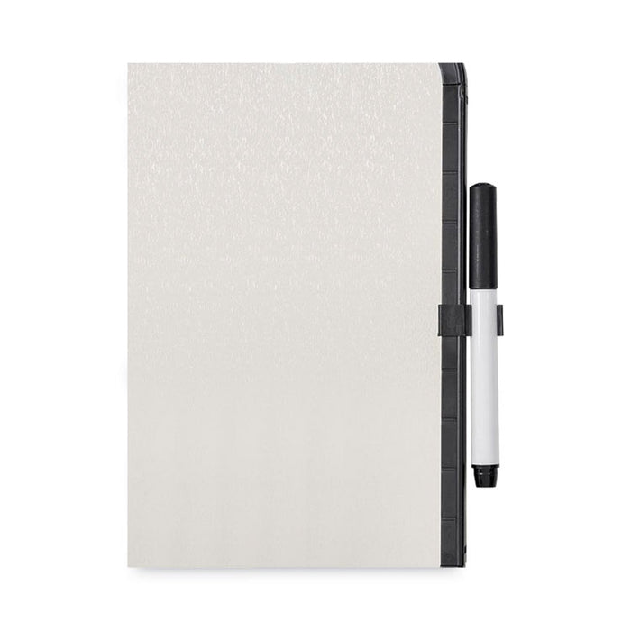 Magnetic Dry Erase Board, 11" x 14", White Surface, Black Plastic Frame
