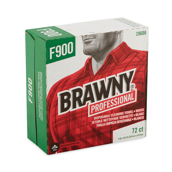 FLAX 900 Heavy Duty Cloths, 9 x 16.5, White, 72/Box