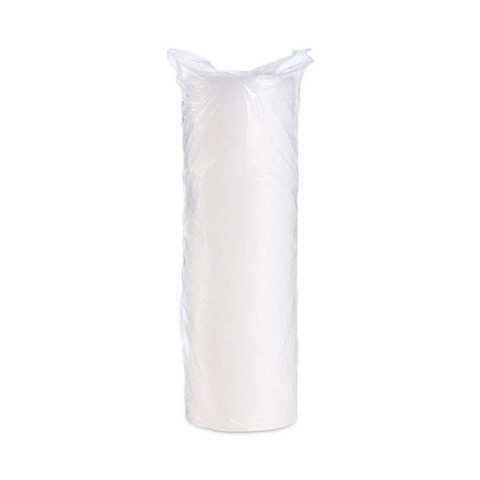 Non-Vented Cup Lids, Fits 5 oz to 16 oz Food Containers/30 oz to 32 oz Hot Cups, Plastic, Translucent, 100/Pack, 10 Packs/CT