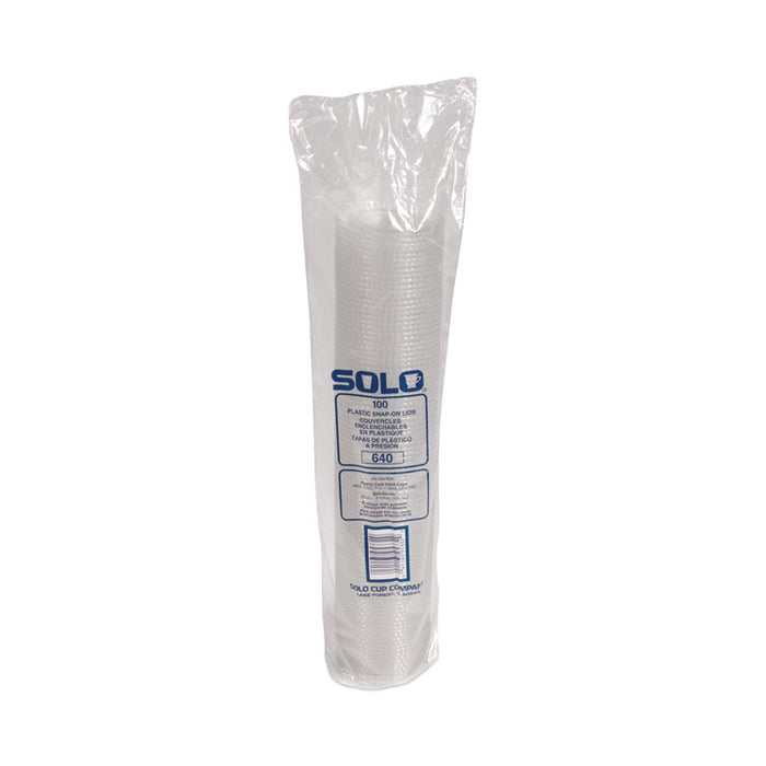 PETE Flat Straw-Slot Cold Cup Lids, Fits 12 oz Cold Cups, Plastic, Clear, 100/Pack, 25 Packs/Carton