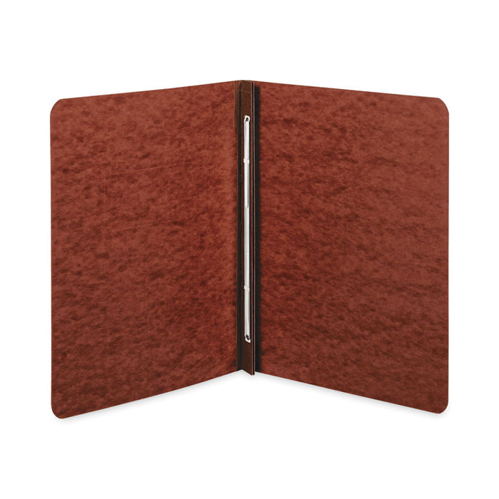 Pressboard Report Cover with Tyvek Reinforced Hinge, Two-Piece Prong Fastener, 3" Capacity, 8.5 x 11, Red/Red