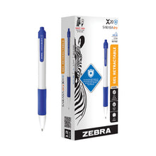 Load image into Gallery viewer, Sarasa Dry X20+ Gel Pen with Antimicrobial Product Protection, Retractable, Fine 0.7 mm, Blue Ink, White/Blue Barrel, Dozen
