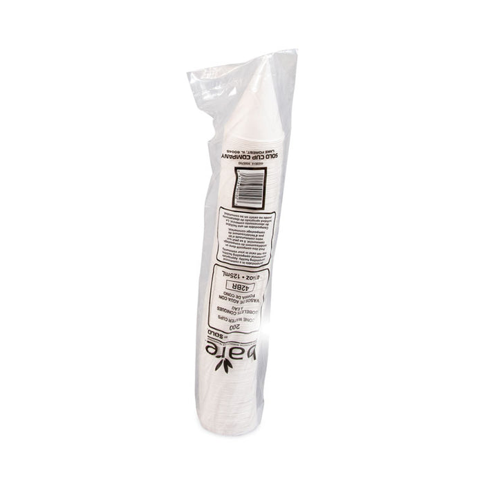 Bare Eco-Forward Treated Paper Cone Cups, ProPlanet Seal, 4.25 oz, White, 200/Bag, 25 Bags/Carton