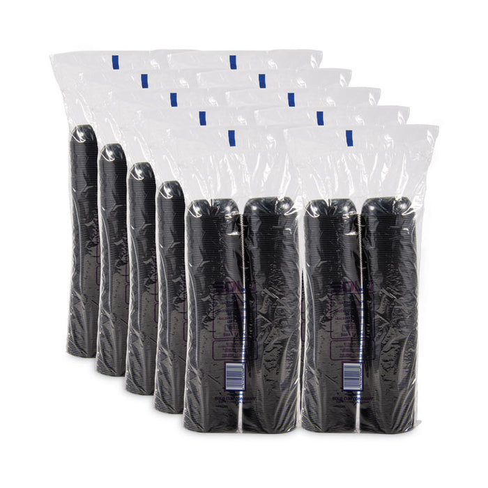 Polystyrene Portion Cups, 5.5 oz, Plastic, Black, 250/Bag, 10 Bags/Carton