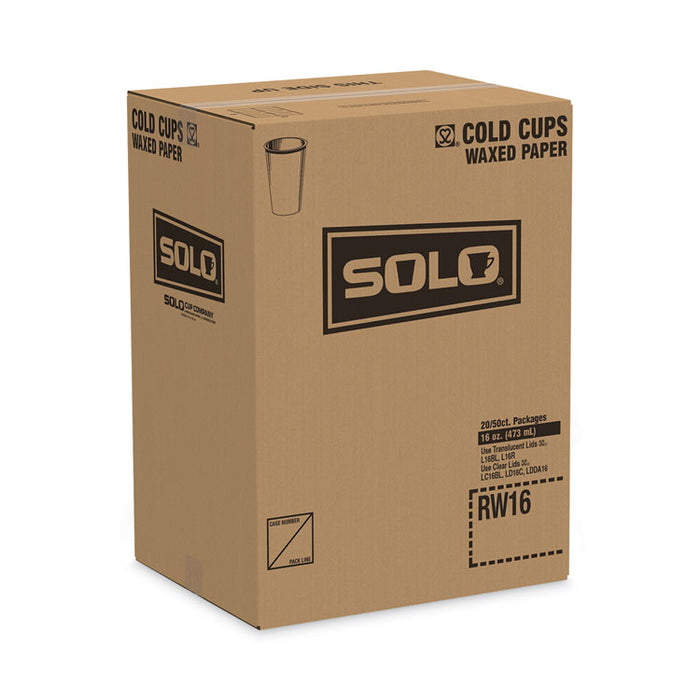 Symphony Treated-Paper Cold Cups, 16 oz, White/Beige/Red, 50/Bag, 20 Bags/Carton