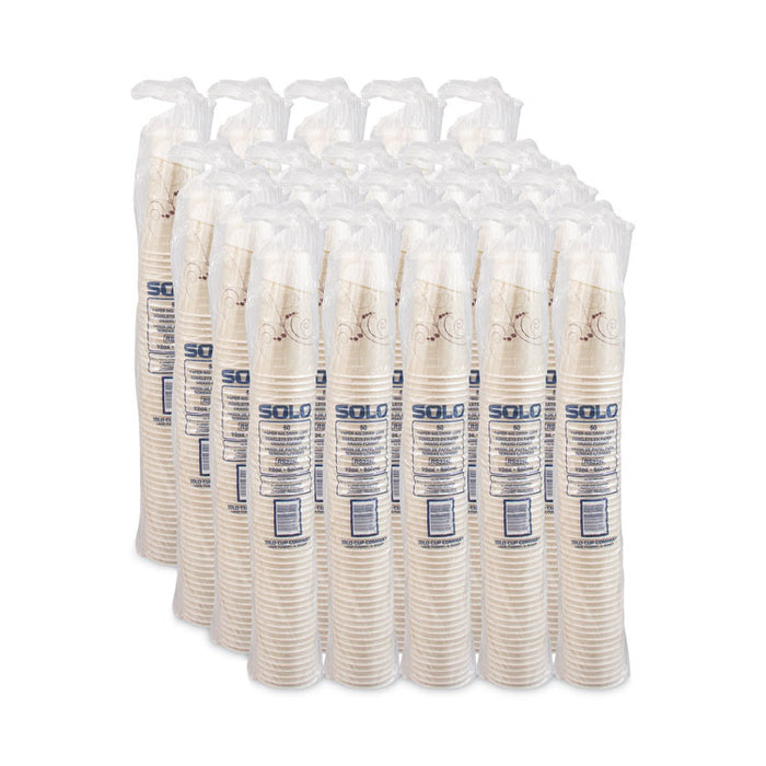 Symphony Treated-Paper Cold Cups, 22 oz, White/Beige/Red, 50/Bag, 20 Bags/Carton