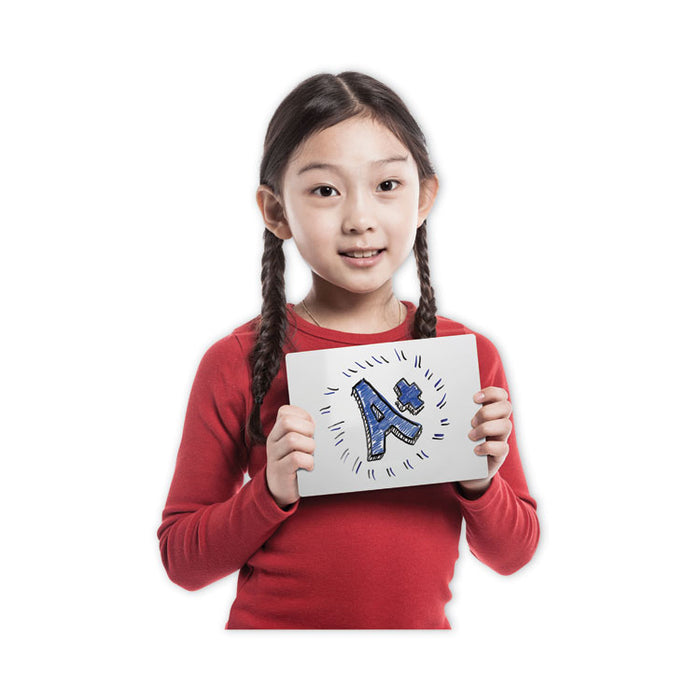 Dry Erase Board, 7" x 5", White Surface, 12/Pack