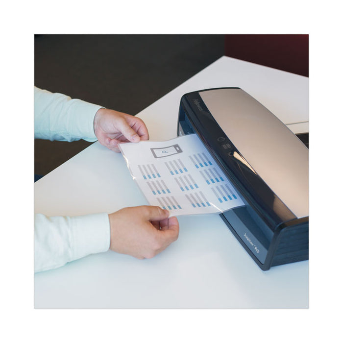 SuperQuick Thermal Laminating Pouches, 3 mil, 9" x 11.5", Gloss Clear, 100/Pack
