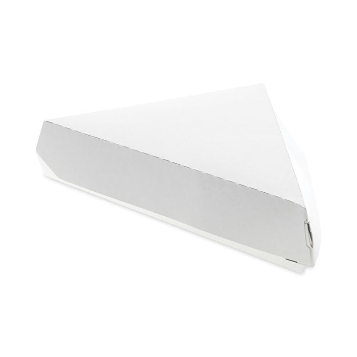 Paperboard Hinged Container, Pizza Box, 8.26 x 6.56 x 1.5, White, Paper, 500/Carton