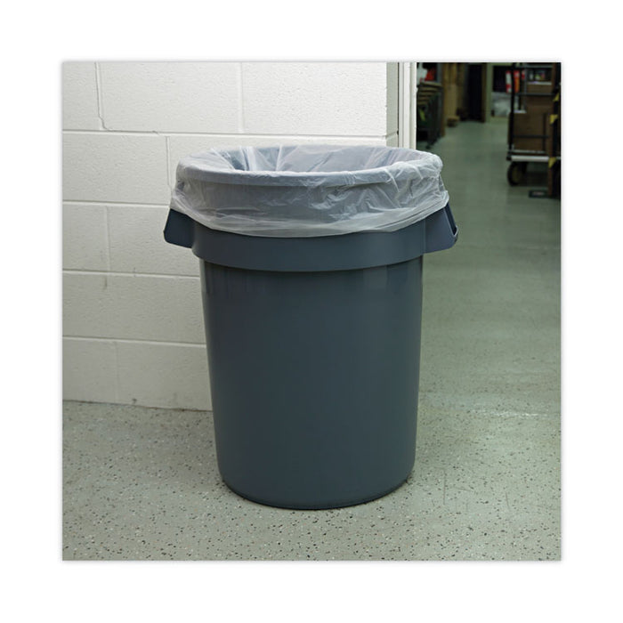 High-Density Can Liners, 60 gal, 19 mic, 38" x 58", Natural, Perforated Roll, 25 Bags/Roll, 6 Rolls/Carton