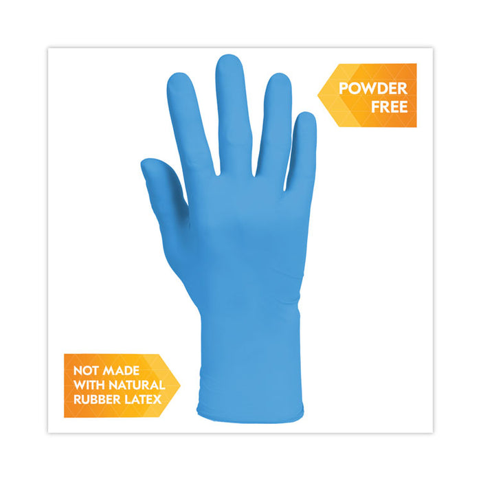G10 2PRO Nitrile Gloves, Powder-Free, Medium, 6 mil Thick, 9.5" Long, Blue, 100/Box, 10 Boxes/Carton