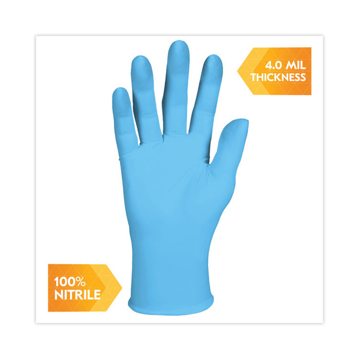 G10 Comfort Plus Blue Nitrile Gloves, Powder-Free, Small, 4 mil Thick, 9.5" Long, Light Blue, 100/Box, 10 Boxes/Carton