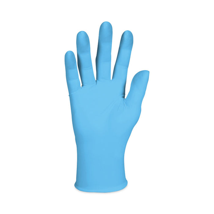 G10 Comfort Plus Blue Nitrile Gloves, Powder-Free, Medium, 4 mil Thick, 9.5" Long, Light Blue, 100/Box, 10 Boxes/Carton