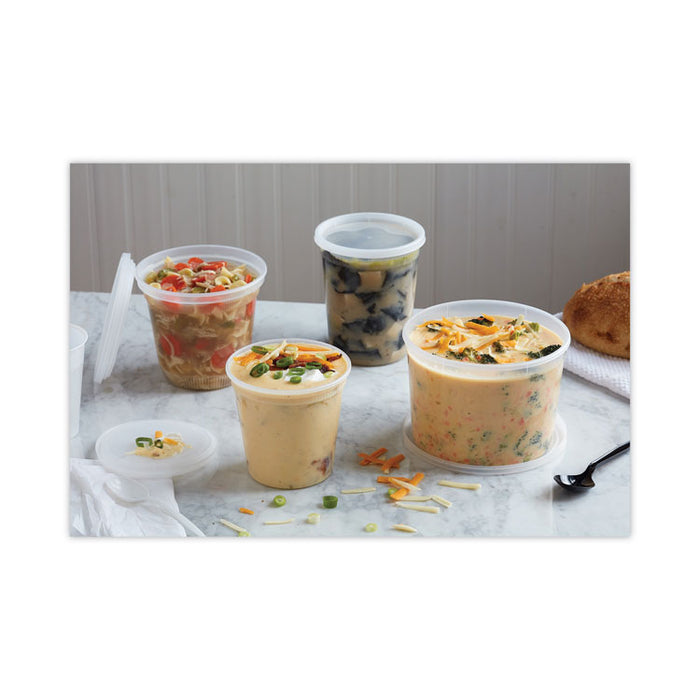 Newspring DELItainer Microwavable Container, 64 oz, 6.25 x 6.25 x 4.5, Natural, Plastic, 120/Carton
