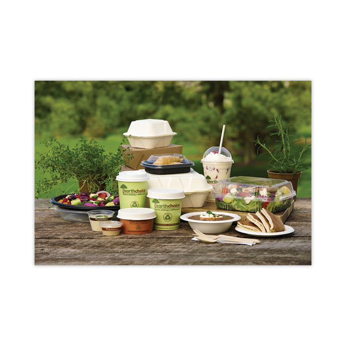 EarthChoice Compostable Soup Cup Large, 16 oz, 3.63" Diameter x 3.88" h, Green, Paper, 500/Carton