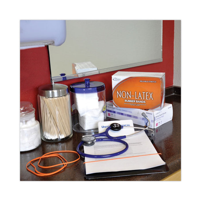 Non-Latex Rubber Bands, Size 19, 0.04" Gauge, Orange, 1 lb Box, 1,440/Box