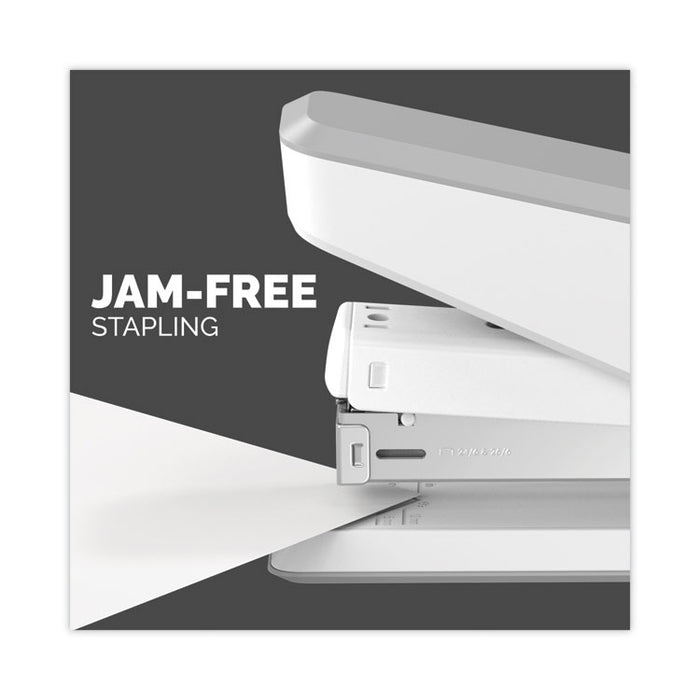 LX850 EasyPress Full Strip Stapler with Antimicrobial Protection, 25-Sheet Capacity, White