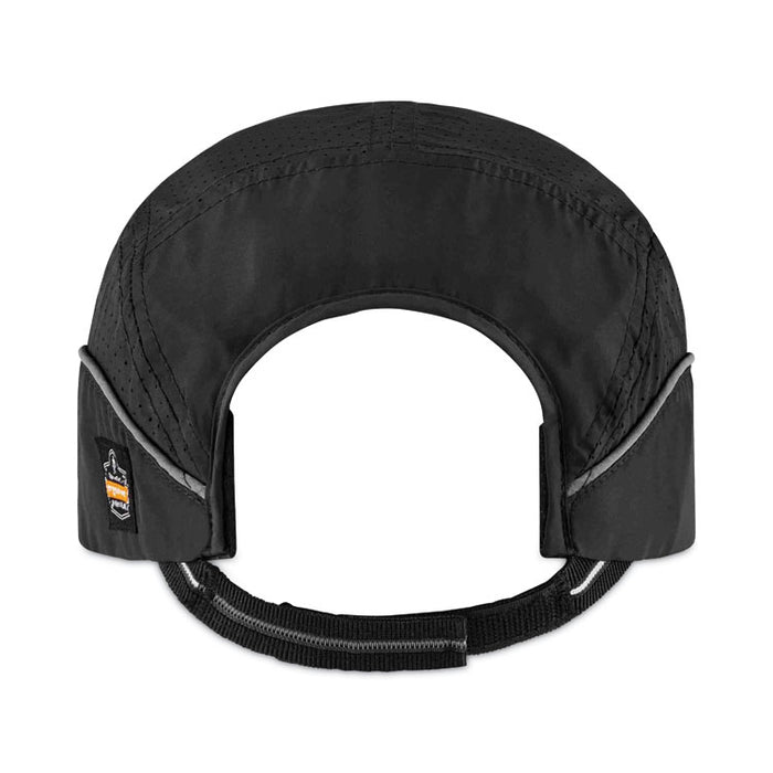 Skullerz 8965 Lightweight Bump Cap Hat with LED Lighting, Short Front Brim, One Size Fits Most, 0.01" Insert, Black