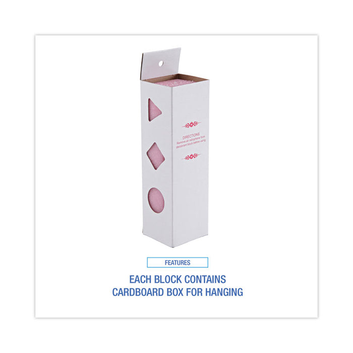 Deodorizing Para Wall Blocks, 24 oz, Pink, Cherry, 6/Box