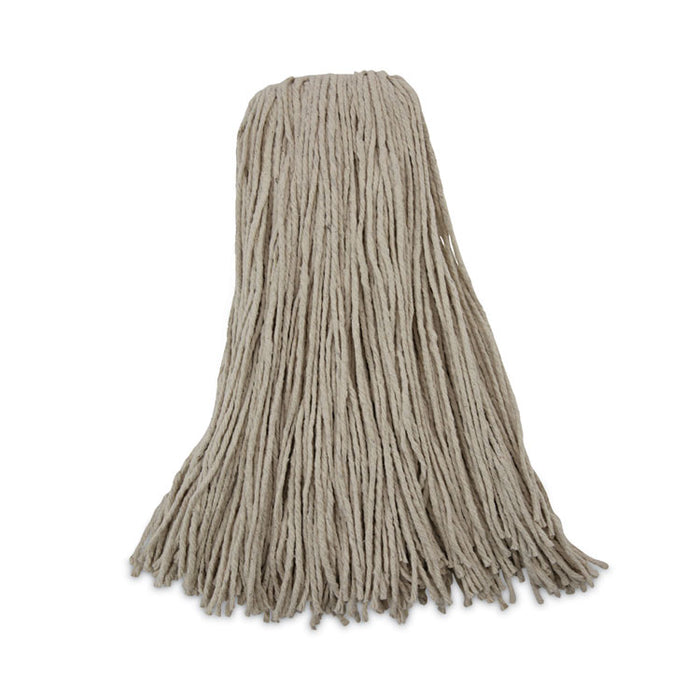 Mop Head, Cotton, Cut-End, White, 4-Ply, 32 oz, 12/Carton