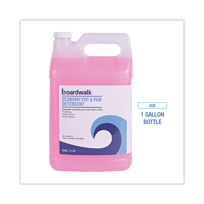 Industrial Strength Pot and Pan Hand Dishwashing Detergent, Herbal Scent, 1 gal Bottle