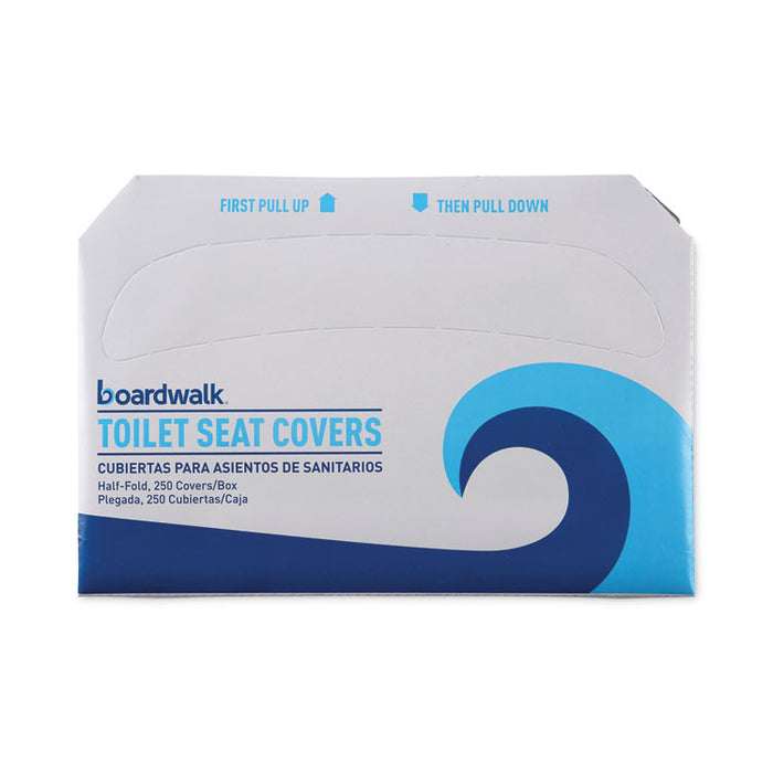 Premium Half-Fold Toilet Seat Covers, 14.17 x 16.73, White, 250/Sleeve, 4 Sleeves/Carton