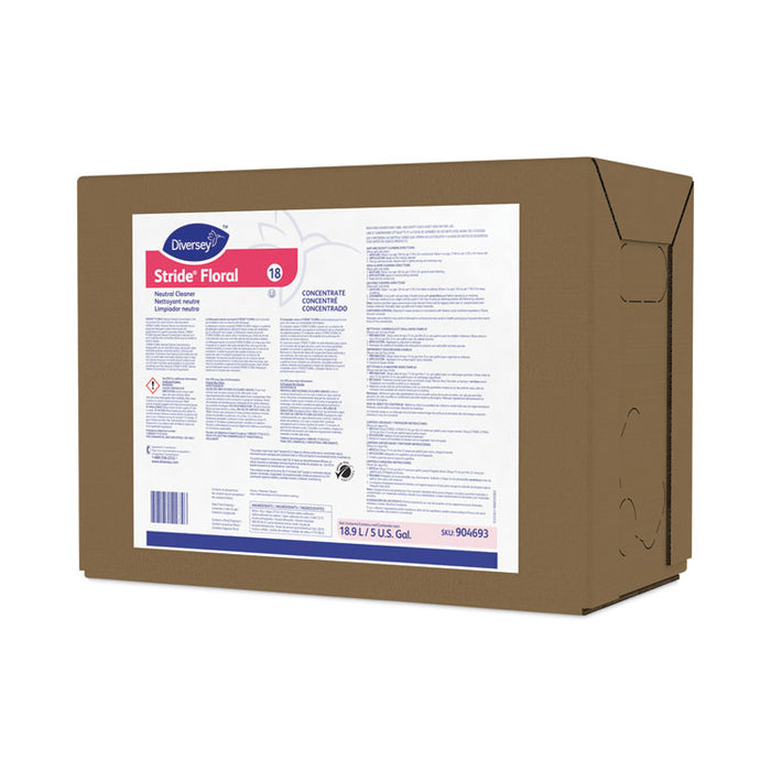 Stride Neutral Cleaner, Floral Scent, 5 gal Bottle