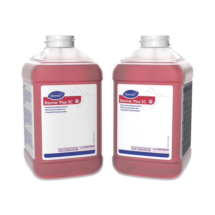 Revive Plus Super Concentrate Floor Maintainer/Rejuvenator, Citrus Scent, 2.6 qt Bottle, 2/Carton
