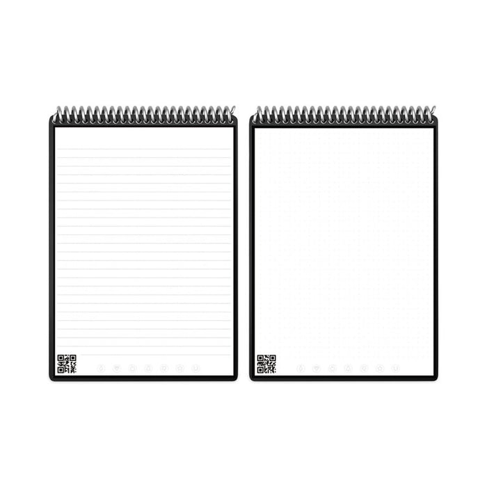 Flip Smart Notepad, Black Cover, Lined/Dotted Rule, (16) White 8.5 x 11 Sheets