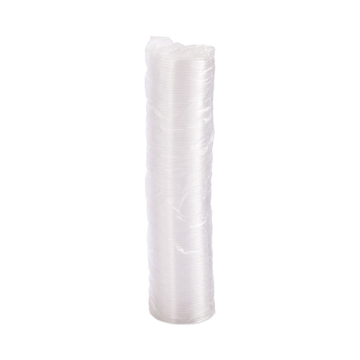 Non-Vented Container Lids, Clear, Plastic, 100/Pack, 10 Packs/Carton
