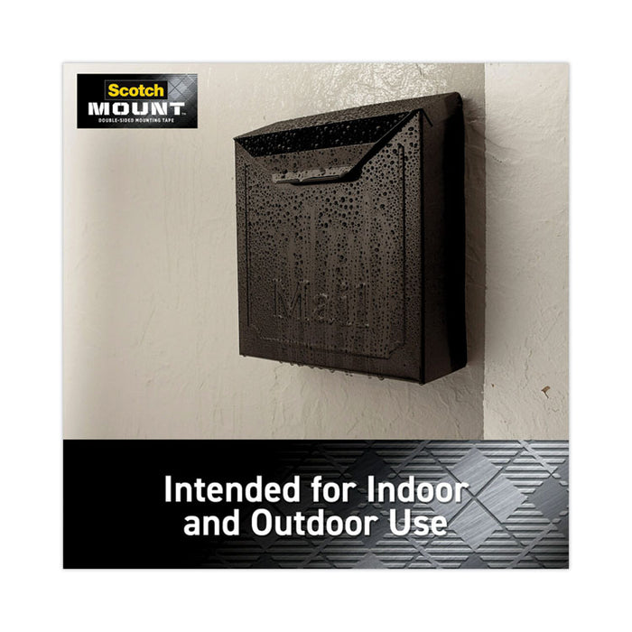 Extreme Mounting Tape, Permanent, Holds Up to 30 lb, 1" x 60", Black