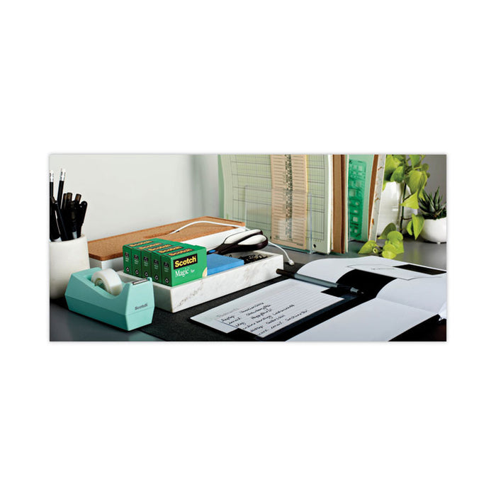 Magic Tape Value Pack with Desktop Dispenser, 1" Core, 0.75" x 83.33 ft, Clear, 10 Tape Rolls/Pack