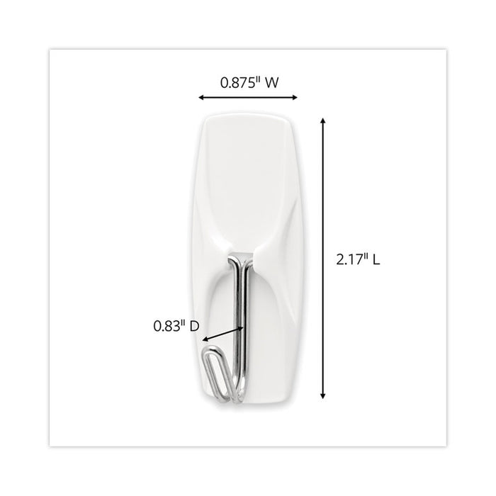 Medium Toggle-Wire Hooks, Metal Wire, Silver, Supports 2 lb, 35/Pack