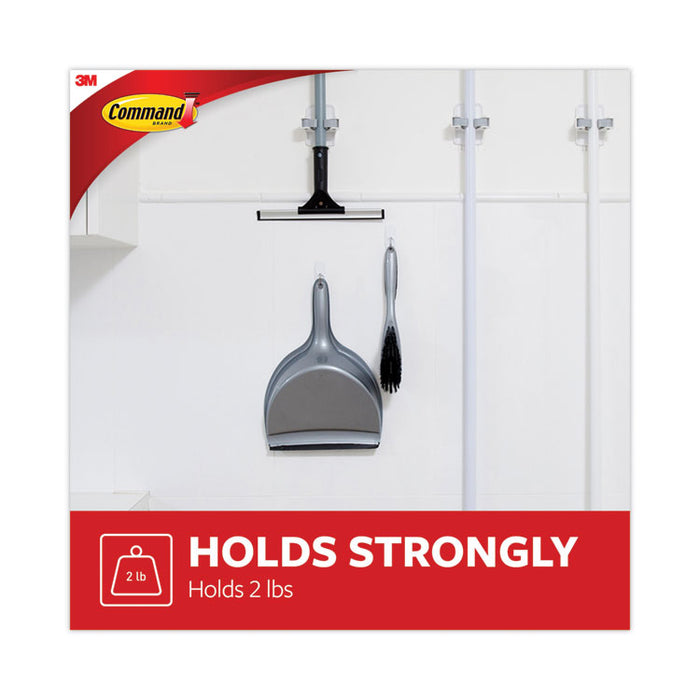 Medium Toggle-Wire Hooks, Metal Wire, Silver, Supports 2 lb, 35/Pack