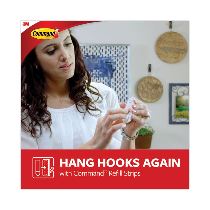 Damage-Free Hanging Indoor Refill Strips, (8) Small (0.63" x 1.81"), (4) Med (0.63" x 2.75"), (4) Large (0.75" x 3.65"),White