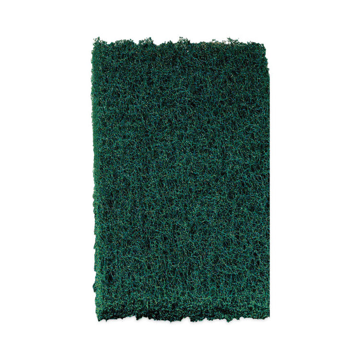 Heavy-Duty Scouring Pad, 3.8 x 6, Green, 10/Carton