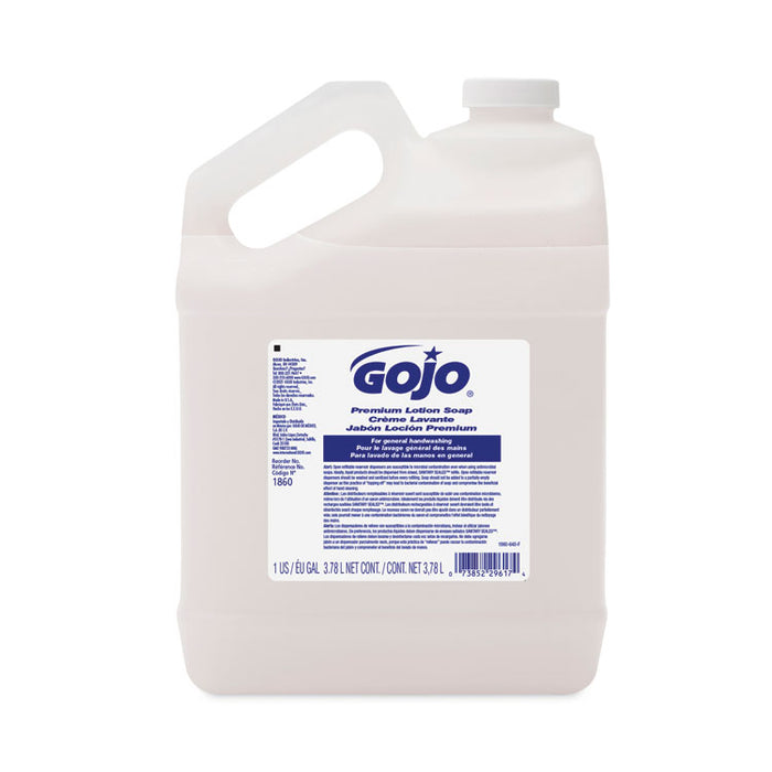 White Premium Lotion Soap Refill, Waterfall Scent, 1 gal, 4/Carton