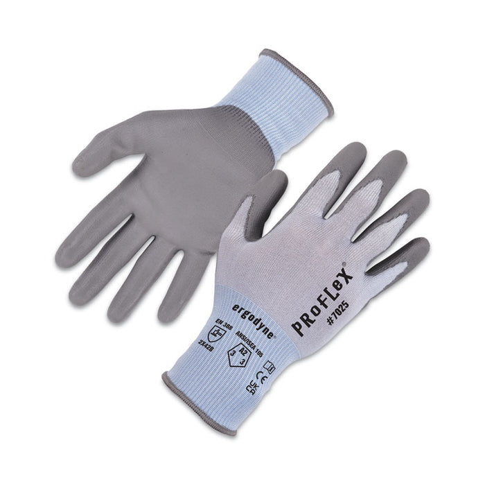 ProFlex 7025 ANSI A2 PU Coated CR Gloves, EN388: 2X42B, 9" Long, XX-Large, Blue, 12 Pairs