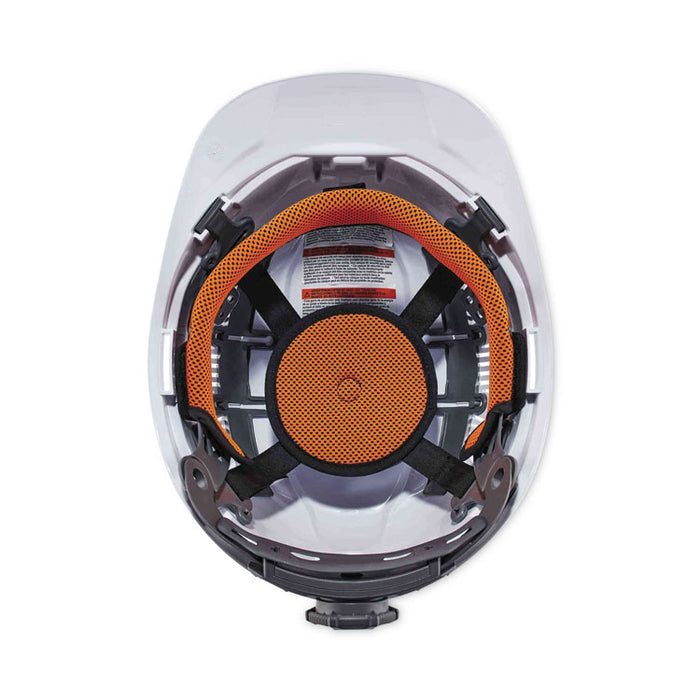 Skullerz 8972LED Class C Hard Hat Cap Style with LED Light, Vented, 4-Point Ratchet, One Size Fits Most (6.5 to 8), White