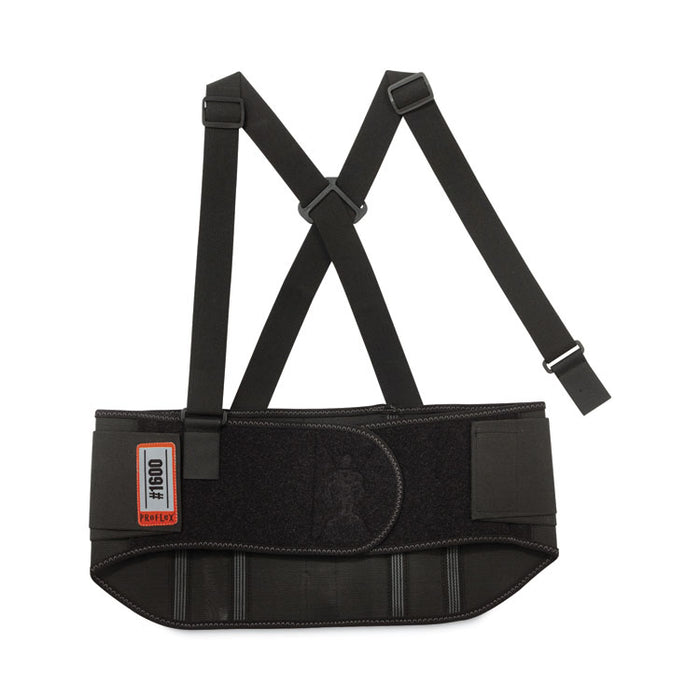 ProFlex 1600 Standard Elastic Back Support Brace, X-Small, 20" to 25" Waist, Black