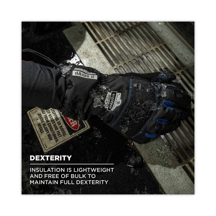 ProFlex 819WP Extreme Thermal WP Gloves, EN388: 4222B, 9" Long, Small, Black, Pair