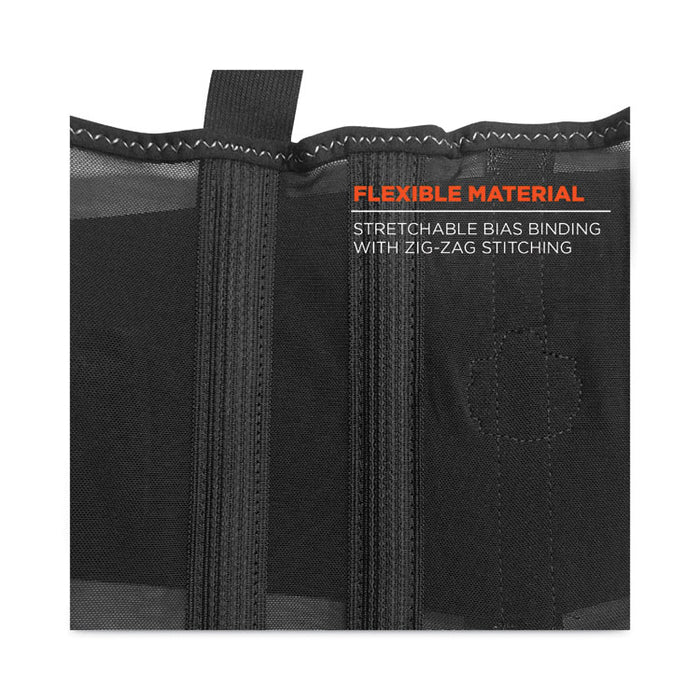 ProFlex 100HV Economy Hi-Vis Spandex Back Support Brace, 3X-Large, 46" to 52" Waist, Black/Orange